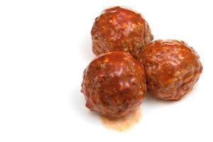 porzione arrostito Polpette sotto carne salsa foto