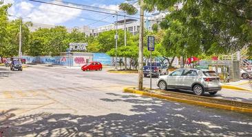 playa del carmen quintana roo mexico 2022 strada tipica e paesaggio urbano di playa del carmen mexico. foto