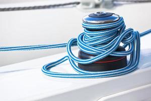verricello e corda, yacht dettaglio foto