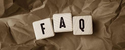 parole con faq business concept idea foto