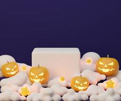 Halloween In piedi per mostrare Prodotto su nube foto