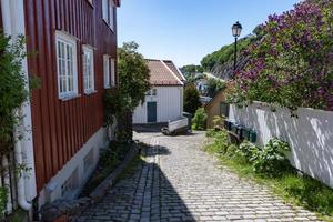 arendalo, Norvegia. giugno 4, 2022. colorato le case su un' pendio nel di arendale vecchio cittadina. foto