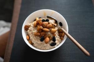 salutare mangiare, salutare dieta, salutare biologico cibo su tavolo. mattina merenda foto