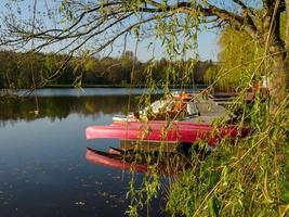 a un' lago vicino abortito nel westfalia foto