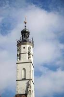 Rothenburg, Germania, 2014. vecchio orologio Torre nel Rothenburg foto