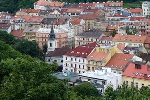 praga, ceco repubblica, 2014. Visualizza al di sopra di parte di praga foto