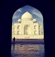 retro immagine filtrata d'annata di Taj Mahal, India. foto