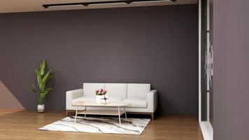 moderno soggiorno interior design concept - confortevole sala relax nel rendering 3d foto