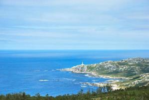 Visualizza di faro di capo vilano, galizia, Spagna foto