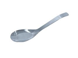 argento plated cucchiaio isolato su bianca sfondo foto