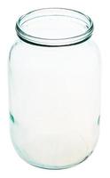 Aperto gallone bicchiere vaso isolato foto