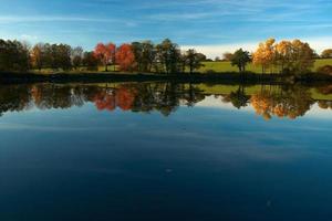 bellissimo autunno stagno foto