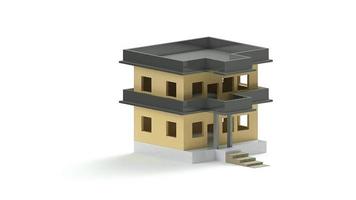 3d modellazione design edificio di base foto