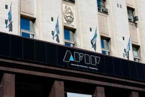 buenos va in onda, argentina. settembre 04, 2022. federale amministrazione di pubblico reddito cartello amministrazione federale de ingressi publicos generalmente accorciato come afip è il reddito servizio di argentina foto