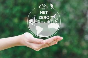 sostenibile neutro proteggere netto zero amichevole emissione modificare carbonio Salva bersaglio rinnovabile clima futuro economico terra alternativa eco innovazione energia ecologia tecnologia strategia energia riduzione foto