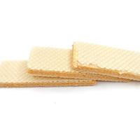 impostato di delizioso wafer con crema formaggio isolato su bianca sfondo. per sfondi, copertine, striscioni, annunci e Di Più foto