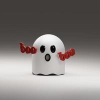 3d reso carino fantasma Perfetto per haloween design progetto foto