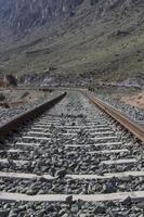 dritto e curva di Ferrovia foto