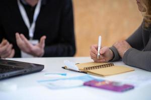 avviare attività commerciale squadra su incontro a ufficio foto