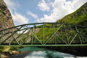 ponte sul fiume selvaggio foto