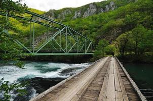 ponte sul fiume selvaggio foto