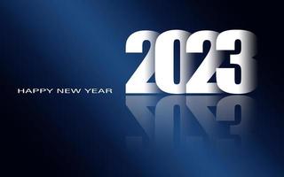 2023 creativo moderno innovazione e tecnologia concetto impostato di contento nuovo anno manifesti. design modelli per celebrazione e stagione decorazione. blu pendenza sfondi per marchio, striscioni, coperture foto