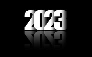 2023 creativo concetto impostato di contento nuovo anno manifesti. design modelli per celebrazione e stagione decorazione. nero pendenza sfondi per marchio, striscioni, coperture foto