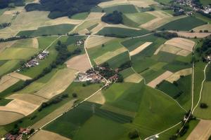 munchen Baviera Germania la zona aereo paesaggio a partire dal aereo allevato i campi foto