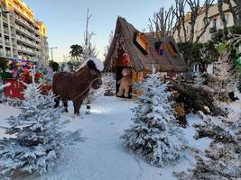 mentone, Francia - dicembre 11 2021 - Santa villaggio Aperto per Natale foto