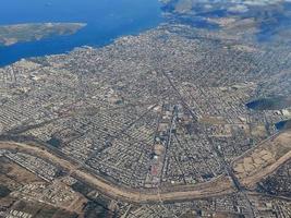 la paz baja California sur aereo Visualizza mentre atterraggio foto