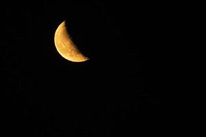 arancia e giallo Luna di il mare foto