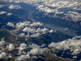 Innsbruck valle aereo panorama a partire dal aereo foto