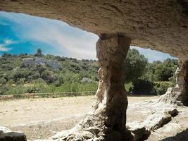 cava d'ispica palestra grotta nel sicilia Italia foto