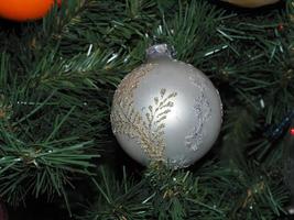 Natale natale albero bicchiere mano fatto artigianale palla foto