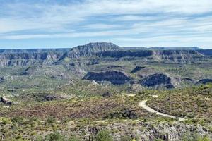 fuori strada nel baja California paesaggio panorama deserto strada foto