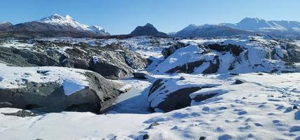 ghiacciaio innevato di Matanuska in alaska foto