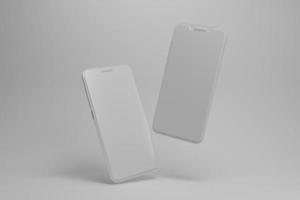 presentazione dello schermo 3d dello smartphone per mockup foto