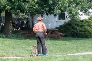 Lancaster, Stati Uniti d'America - giugno 25 2016 - amish persone nel Pennsylvania foto