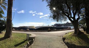 Barche distrutto di tempesta hurrican nel rapallo, Italia foto