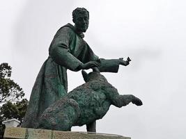 monterosso al cavalla, Italia - giugno, 8 2019 - santo Francesco statua nel monterosso foto