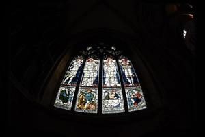 Oxford, Inghilterra - luglio 15 2017 - turisti nel Università cittadina Cristo Chiesa foto