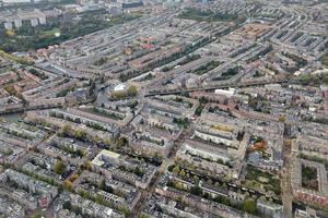 amsterdam canali aereo mentre atterraggio foto