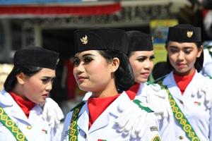 Ubud, Indonesia - agosto 17 2016 - indipendenza giorno è festeggiare tutti in giro nel il nazione foto