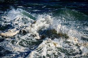 costiero mare tempesta tempesta grande onda dettaglio foto