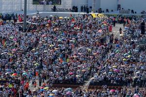 genova, Italia - Maggio 27 2017 - papa Francesco visitare Genova per il massa nel kennedy posto foto