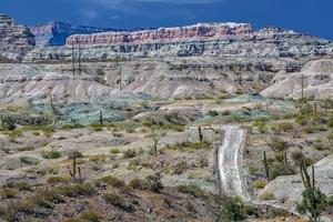 4x4 fuori strada nel baja California paesaggio panorama deserto strada foto