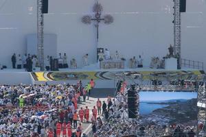 genova, Italia - Maggio 27 2017 - papa Francesco visitare Genova per il massa nel kennedy posto foto