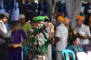 Ubud, Indonesia - agosto 17 2016 - indipendenza giorno è festeggiare tutti in giro nel il nazione foto