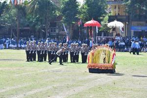 Ubud, Indonesia - agosto 17 2016 - indipendenza giorno è festeggiare tutti in giro nel il nazione foto