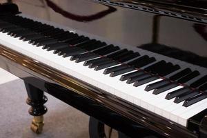 strumento musicale di sfondo della tastiera del pianoforte a coda foto